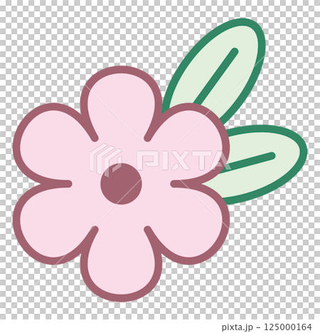 簡單的花朵向量素材08 125000164