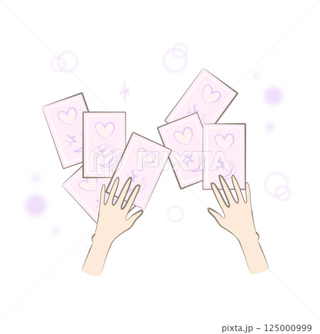 カードをシャッフルするイラスト 125000999
