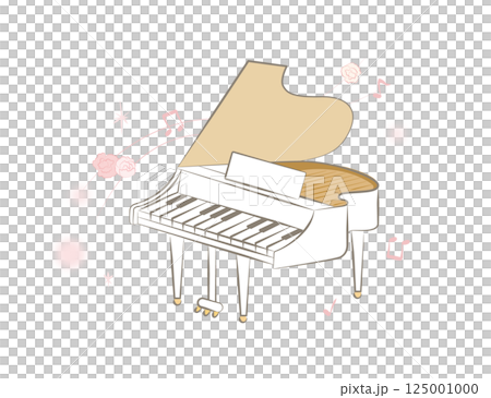 ピアノのイラスト 125001000