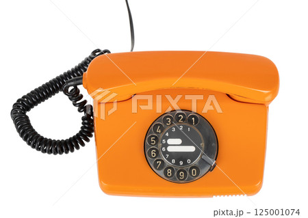 Yellow rotary phone 125001074