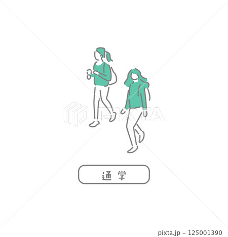 通学/先生のためのイラスト 通学/先生のためのイラスト 125001390