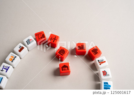 Destruction of economies and supply chains. Trade wars and tariffs. Industries suffer, and markets destabilize. Economic conflict 125001617