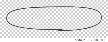 Hand-drawn rough horizontal black circle - Simple frame or image of important points, decorative part material Hand-drawn rough horizontal black circle - Simple frame or image of important points, decorative part material 125001916