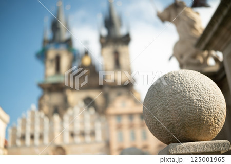Monument And Church Of Our Lady On A Market Square Of Prague Monument And Church Of Our Lady On A Market Square Of Prague 125001965