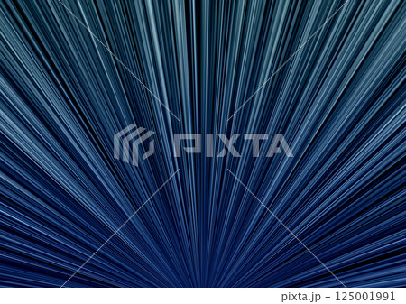 青系の放射状の線　光の筋（背景素材）　暗め　下 125001991