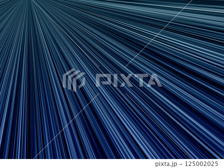 青い放射状の線　光の筋（背景素材）　暗い 125002025
