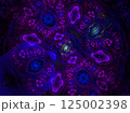 Abstract fractal image on the black background 125002398