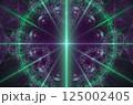 Abstract fractal 3d circle on the black background 125002405
