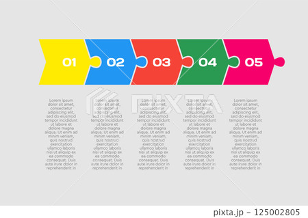 Vector timeline infographic process on 5 steps 125002805