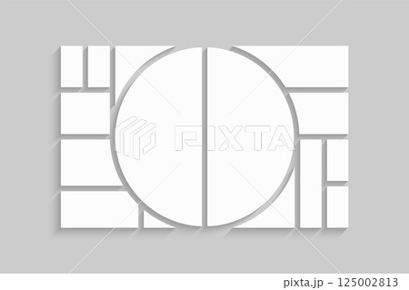 Template collage of twelve frames, images, photo 125002813
