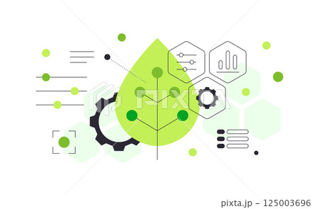 Biotechnology. Bio sciences and digital research. Infographic banner Biotechnology. Bio sciences and digital research. Infographic banner 125003696
