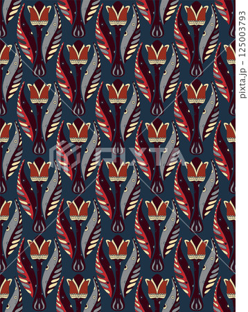 seamless pattern with tribal ornament seamless pattern with tribal ornament 125003793