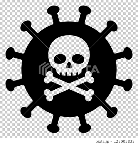 Virus and skull mark 125003835