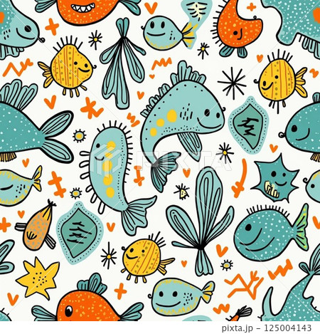 Pattern, background, nautical pattern, drawing picture, wallpaper, fabric, decor, banner 125004143