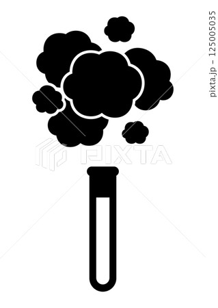 試験管と有毒な液体 125005035