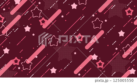 流星イメージのポップなパターン背景、16:9 125005550