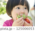 農園でいちご狩りを楽しむ女の子 125006053