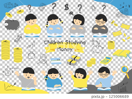 お金について学ぶ子どもたち 125006689