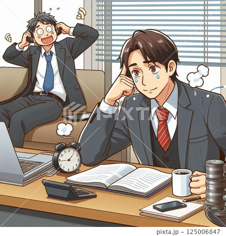 仕事を頑張るサラリーマン 仕事を頑張るサラリーマン 125006847