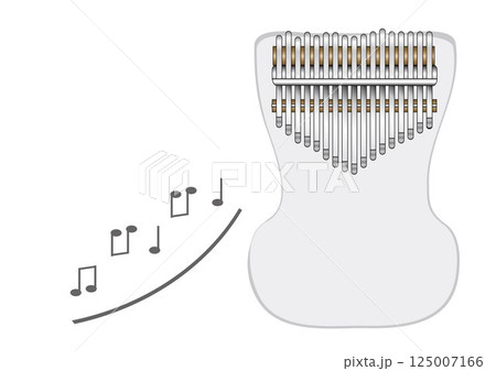 カリンバ～アフリカの民族楽器のイラスト 125007166