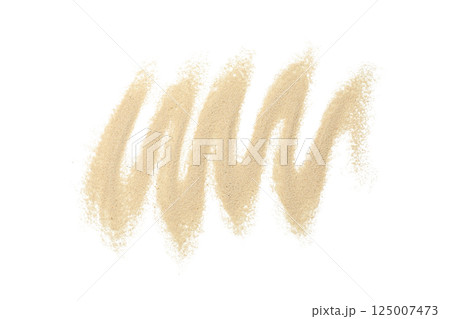 Light beige swirls evoke feelings of summer and beach vacations, isolated on white 125007473