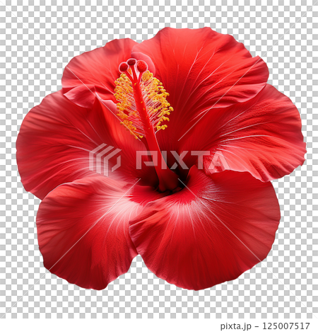Red hibiscus graphic material (JPEG/PNG) 125007517