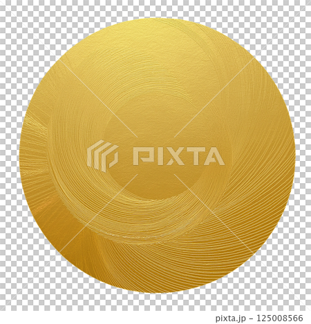 Gold circle, round, circular frame (JPEG/PNG) 125008566