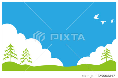 自然の背景ベクターイラスト素材 125008847