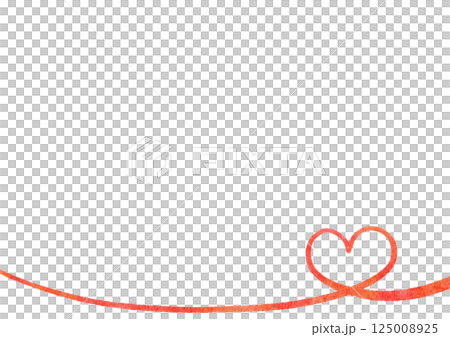 Simple red heart mark illustration frame 125008925