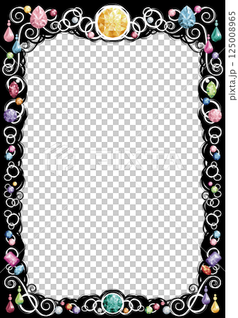 垂直寶石框(多色,有白線) 垂直寶石框(多色,有白線) 125008965