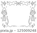 手描きの綺麗なお魚フレーム 125009248