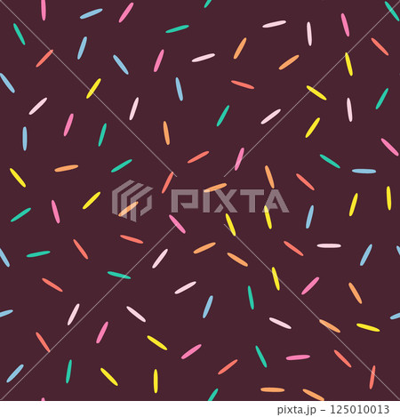 Simple Sprinkle Pattern. Multicolored confetti background. Funny childish vector decoration. Vector Illustration in scandinavian style 125010013