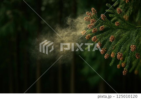 杉林・スギ花粉イメージ 杉林・スギ花粉イメージ 125010120