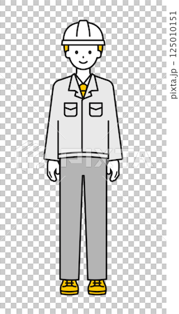 Full body pose_simple worker male 01 Full body pose_simple worker male 01 125010151