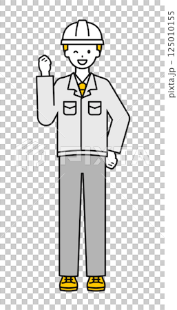 Full body pose_simple worker male 05 125010155