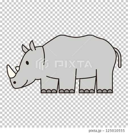 RHINOCEROS wild animal cute icon kawaii style illustration safari clean flat vector simple outline doodle drawing isolated element sticker kiddy decorative RHINOCEROS wild animal cute icon kawaii style illustration safari clean flat vector simple outline doodle drawing isolated element sticker kiddy decorative 125010555