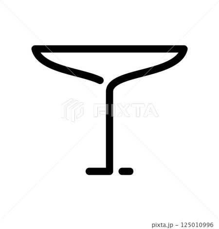 Coupe Glass Outline Icon Champagne or Cocktail Drinkware Symbol Coupe Glass Outline Icon Champagne or Cocktail Drinkware Symbol 125010996