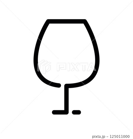 Large Bowl Wine Glass Outline Icon Red Wine Drinkware Line Symbol Large Bowl Wine Glass Outline Icon Red Wine Drinkware Line Symbol 125011000