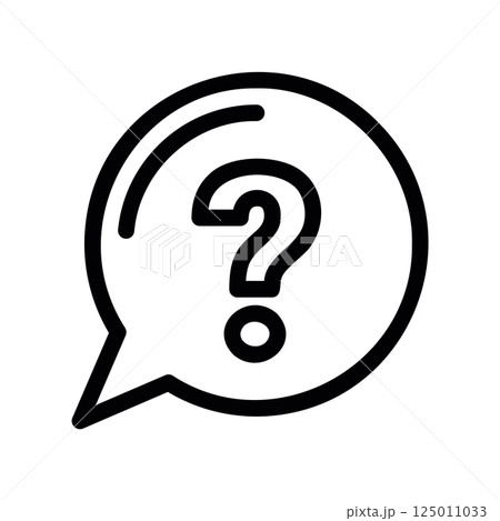 Question Mark Symbol Inside Speech Bubble for Query Representation 125011033