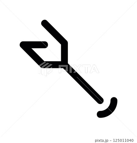Minimalist Arrow Outline Symbol Pointing Towards Upper Right 125011040