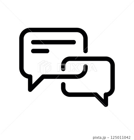 Overlapping Speech Bubbles Signifying Dialogue or Communication Vector Overlapping Speech Bubbles Signifying Dialogue or Communication Vector 125011042