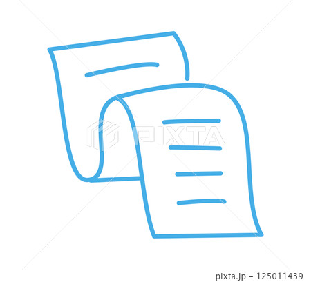 データが書かれた書類のイラスト　ベクター 125011439
