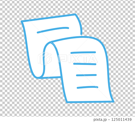 データが書かれた書類のイラスト　ベクター 125011439
