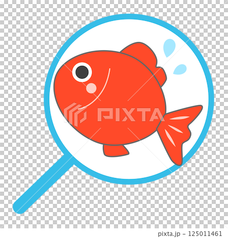 Goldfish scooping illustration 125011461
