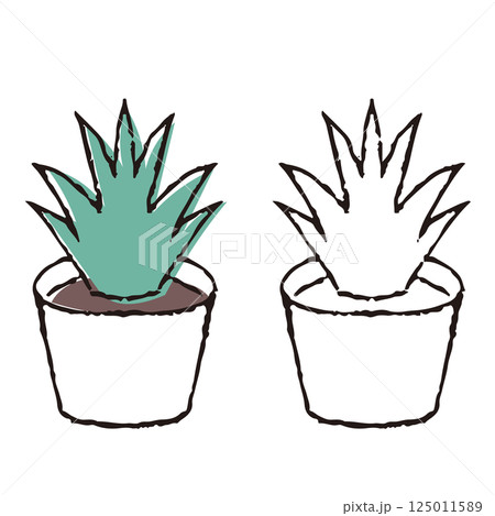 ペンで描いた風植木鉢 ペンで描いた風植木鉢 125011589