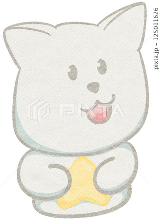 Cute White Dog Sticker Cute White Dog Sticker 125011626