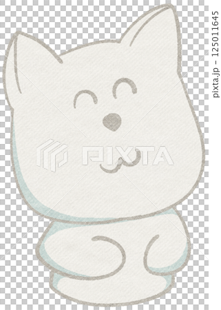 Cute White Dog Sticker Cute White Dog Sticker 125011645