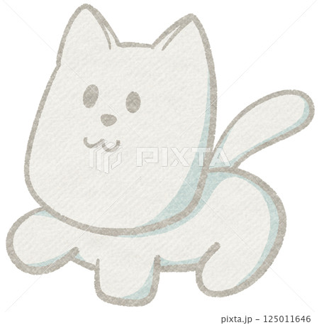 Cute White Dog Sticker Cute White Dog Sticker 125011646