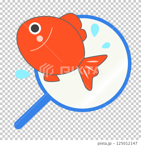 Goldfish scooping illustration 125012147