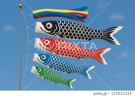 青空　鯉のぼり 125012313